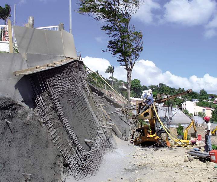 Béton projeté Martinique